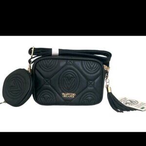 Valentino Orlandi Embossed Logo Crossbody with Additional Wallet